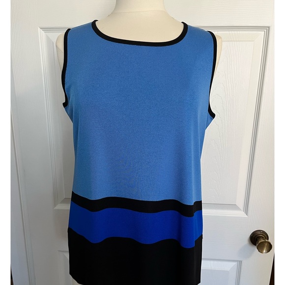 Misook Travel-Friendly Tri-Color Tank